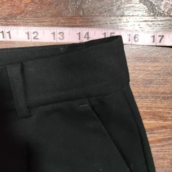 LOFT Black The Peyton Trouser Sleek Front Pleat Wide Leg Pants Women's Size 8 - Picture 8 of 11